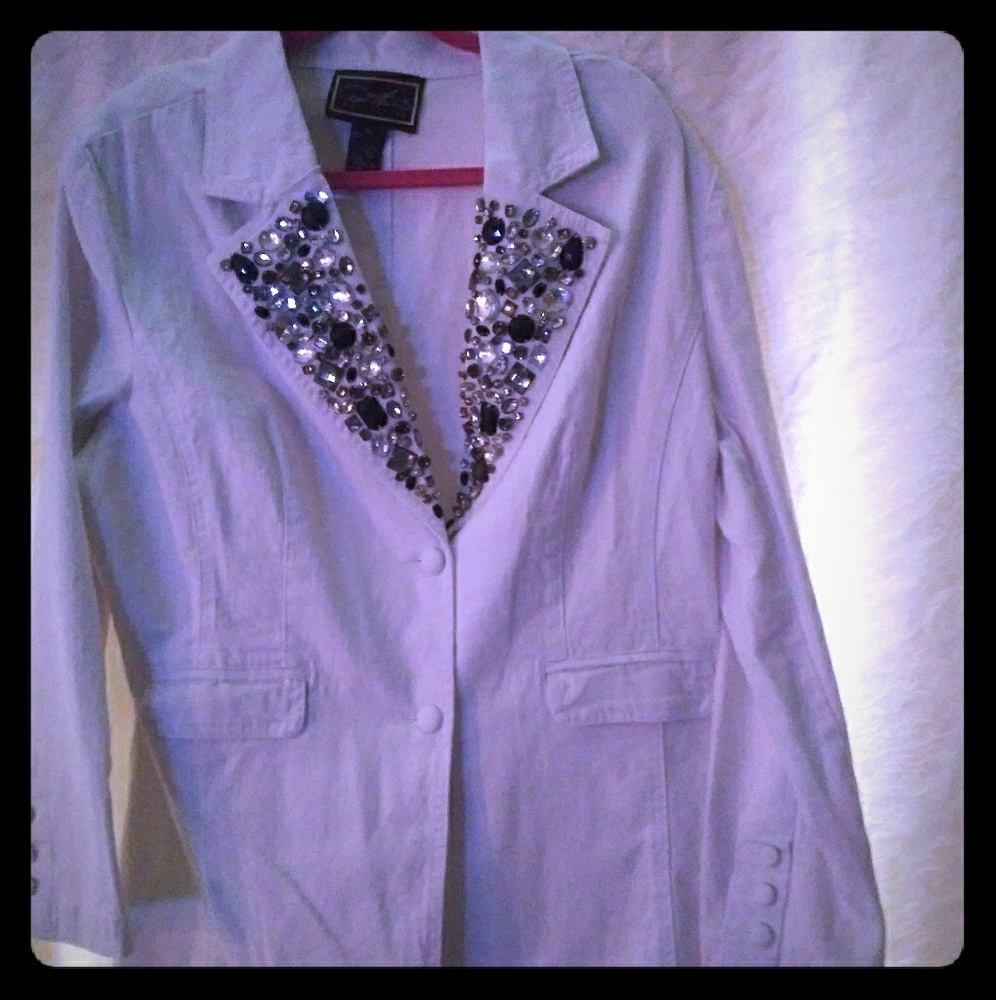 Denim jacket White
